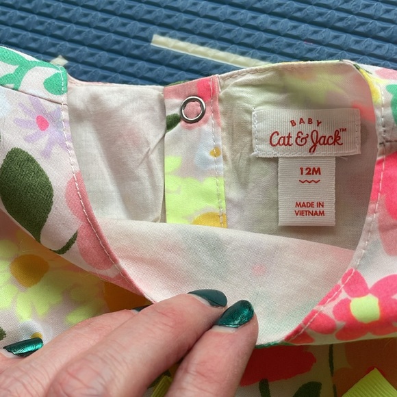 Bonnie Baby and Cat & Jack girl dresses size 12/18 month - Picture 3 of 7